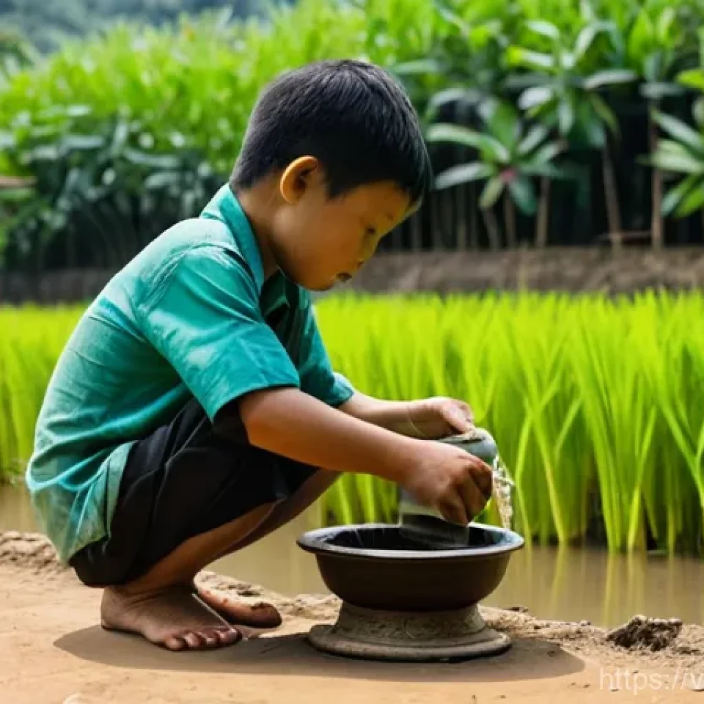 자연형 물 정화 시스템의 기술적 도전 과제 - **Prompt 1: Traditional Water Filtration in Rural Vietnam**
    "A serene and idyllic scene in a rur...