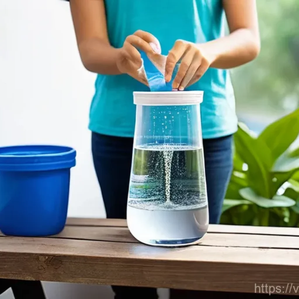 자연형 물 정화 시스템과 자원 재활용의 중요성 - **Prompt 1: Home DIY Water Filtration System in Vietnam**
    "A bright and sunny outdoor scene in a...