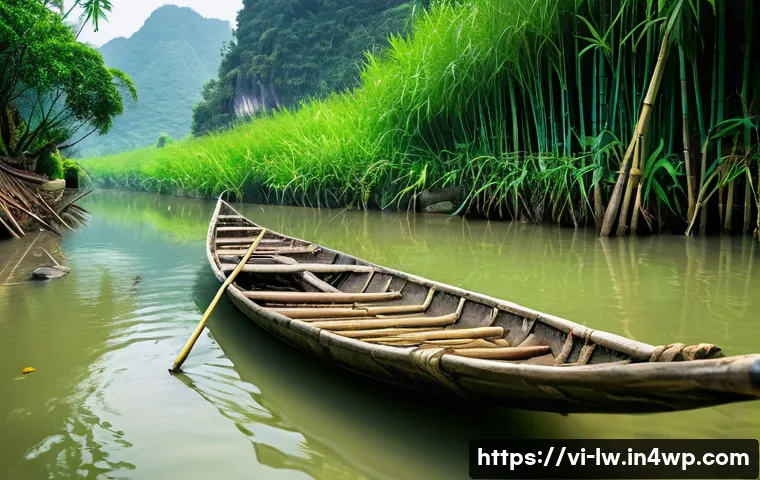 자연형 물 정화 시스템과 다양한 생물종의 상호작용 - **Prompt:** A serene, ultra-clear river flowing through a lush, verdant Vietnamese countryside. Sunl...